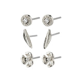 Echo 3-in-1 Earrings Set - Silver