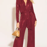 Taylor Jumpsuit - Wine Sparkle