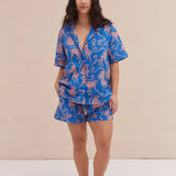 Chango Pyjama Short Sleeve Set - Blue/Pink