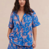 Chango Pyjama Short Sleeve Set - Blue/Pink