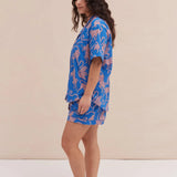 Chango Pyjama Short Sleeve Set - Blue/Pink