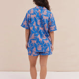 Chango Pyjama Short Sleeve Set - Blue/Pink