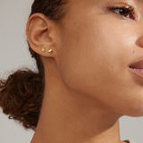 Afroditte 2-in-1 Heart Earrings - Gold
