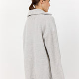 LR Perle 10 Quarter Zip Jumper - Rock Grey