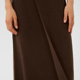 GZManzi Knit Skirt - Deep Burnt Brown