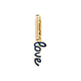 Charm Blue Love Pendant - Gold