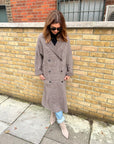 Annie Paris Claudia Coat - Brown Check