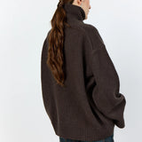 LR Perle 3 Turtleneck Jumper - Coffee