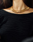 Anisa Sojka Chunky Woven Necklace - Gold