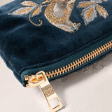 Botanical Birds Coin Purse - Ink Blue