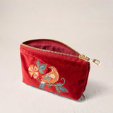 Botanical Birds Coin Purse - Rouge