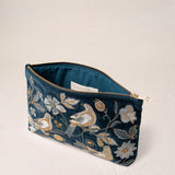 Botanical Birds Everyday Pouch - Ink Blue