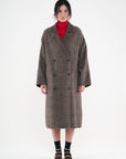 Annie Paris Claudia Coat - Brown Check