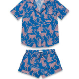 Chango Pyjama Short Sleeve Set - Blue/Pink