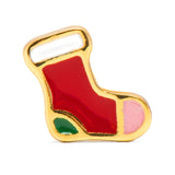 Christmas Sock 1 PCS Earring - Gold