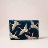 Cranes Everyday Pouch - Ink Blue