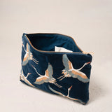 Cranes Everyday Pouch - Ink Blue