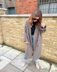 Annie Paris Claudia Coat - Brown Check