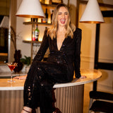 Taylor Jumpsuit - Black Sparkle