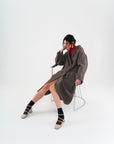 Annie Paris Claudia Coat - Brown Check