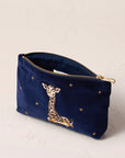 Elizabeth Scarlett Giraffe Mother & Baby Mini Pouch - Navy