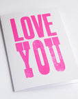 Nice & Graphic White Love You Card