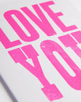 Nice & Graphic White Love You Card