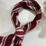 Square Neck Scarf - Red Flower