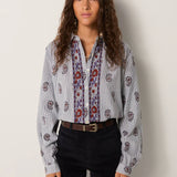 Sophie Blouse - Striped Meadow
