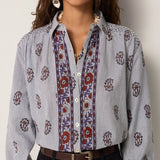 Sophie Blouse - Striped Meadow