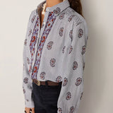 Sophie Blouse - Striped Meadow