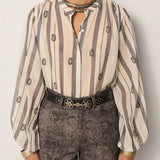 Perla Blouse - Ivory Paisley