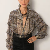 Camilla Blouse - Blue Orchid