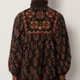 Scarlet Blouse - Black Coffee