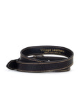 Village Leathers Stitched 1 1/8" Belt - Black/Silver