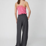 Rhinestone Suiting Trousers - Melange Grey