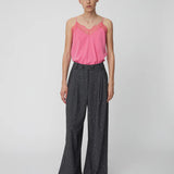 Rhinestone Suiting Trousers - Melange Grey