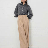 Terry Sleek Worker Trousers - Praline
