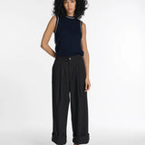 Terry Sleek Worker Trousers - Black