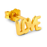 Word Love 1 PCS Earring - Gold