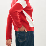 Contrast Ski Turtle Jumper - Red/White