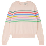 Stripe Block Crew Jumper - Cream/Multi