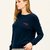 Naughty Crew Jumper - Navy