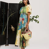 Avery Spliced Midi Dress - Multi