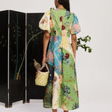 Avery Spliced Midi Dress - Multi