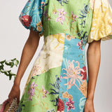 Avery Spliced Midi Dress - Multi