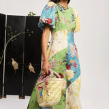 Avery Spliced Midi Dress - Multi