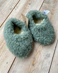 Yoko Wool Junior Full Slippers - Green