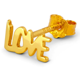 Word Love 1 PCS Earring - Gold