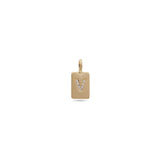 Charm Crystal Pendant - V - Gold